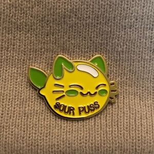 Sour Puss Lapel Pin! 💚💛